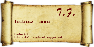 Telbisz Fanni névjegykártya